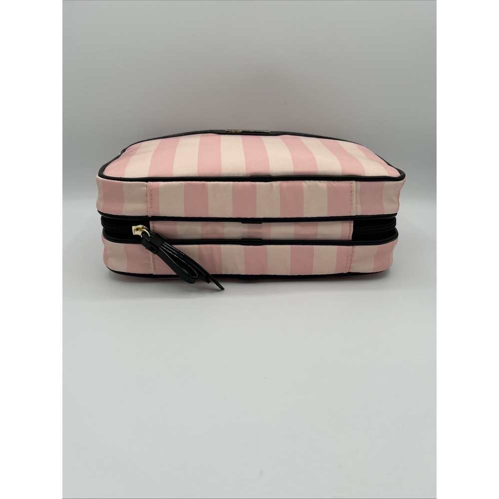Victoria's Secret Hanging Cosmetics Bag,Heritage Stripes Pink Travel Case NEW - Picture 11 of 15